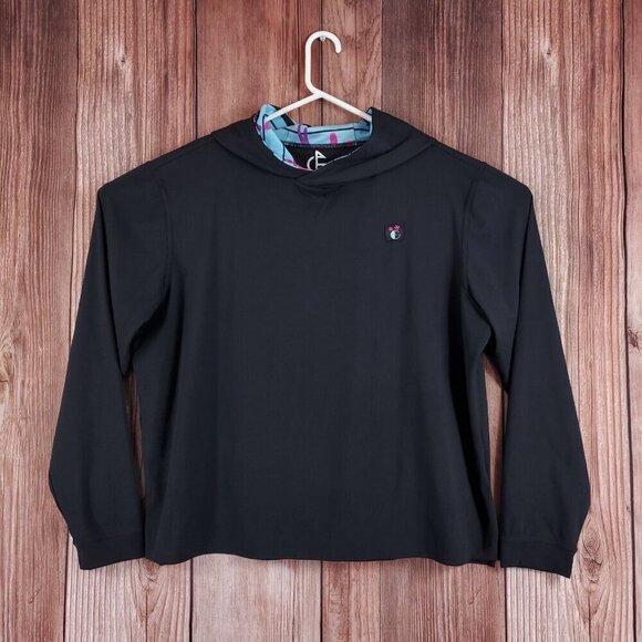 *READ* Golo Golf Co Mens 2XL Black Palm Tree Hoodie Design Stretch Buttery Soft - Picture 1 of 10